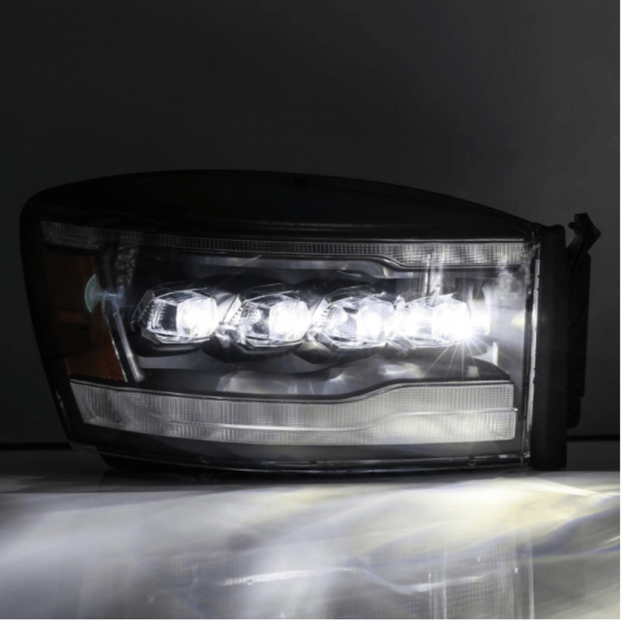 AlphaRex 880536 Nova - Series Matte Black LED Projector Headlights - Southern Diesel Supply