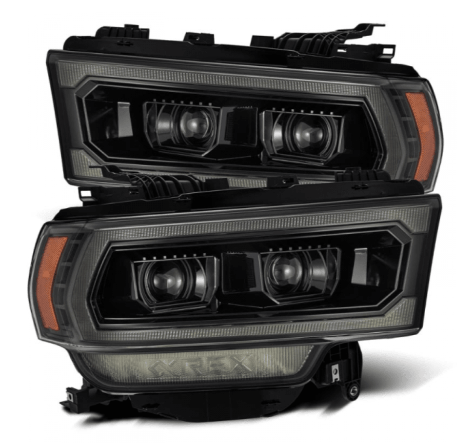 AlphaRex 880549 Luxx - Series Alpha - Black LED Projector Headlights (2019 - 2024 Cummins) - Southern Diesel Supply