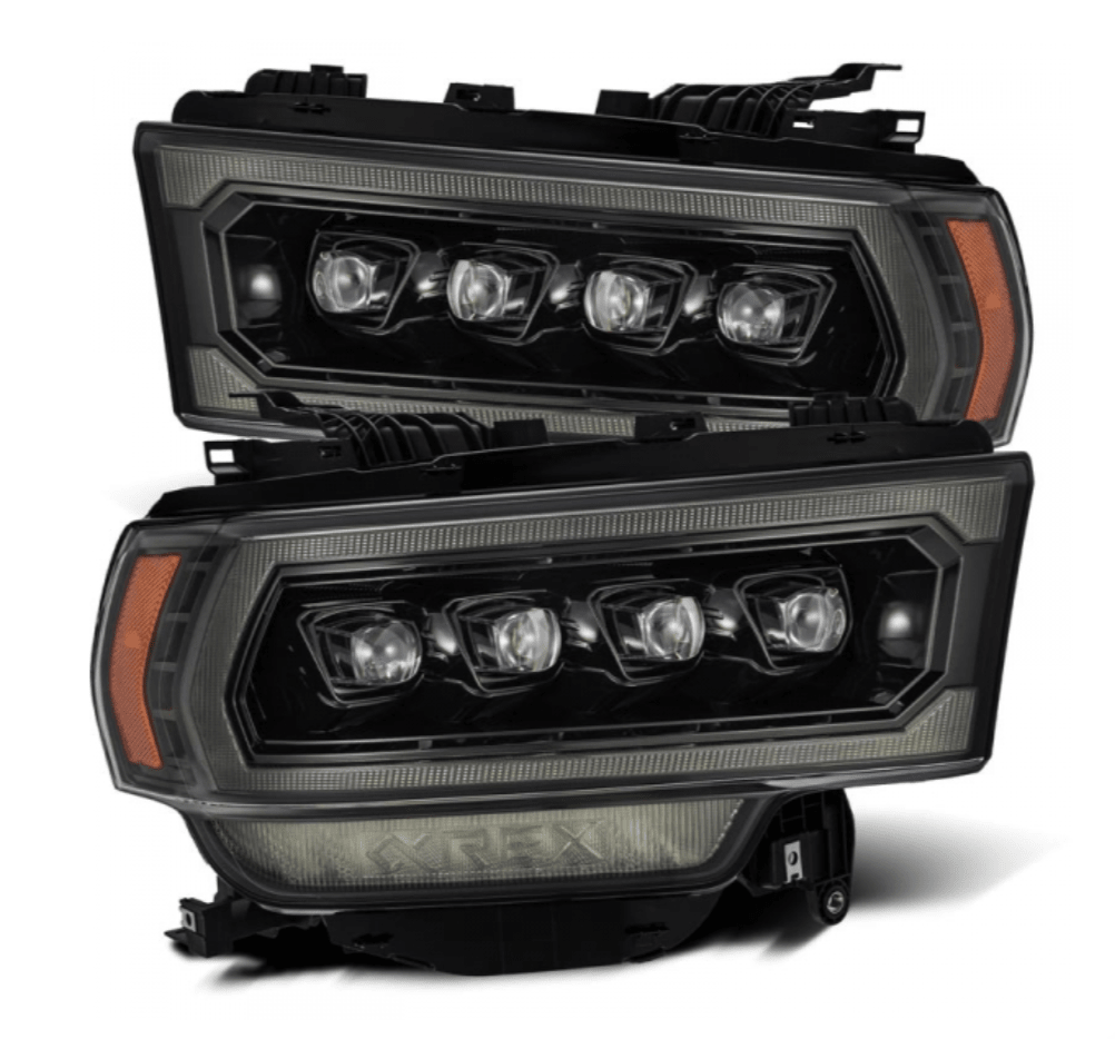 AlphaRex 880552 Nova - Series Alpha Black LED Projector Headlights (2019 - 2024 Cummins) - Southern Diesel Supply