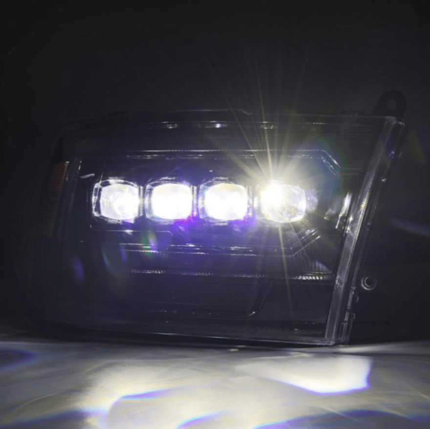 AlphaRex 880557 Nova - Series Alpha - Black LED Projector Headlights - Southern Diesel Supply