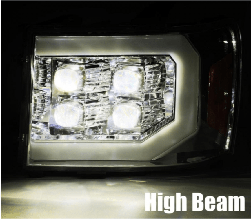 AlphaRex 880607 Nova - Series Chrome LED Projector Headlights - Southern Diesel Supply