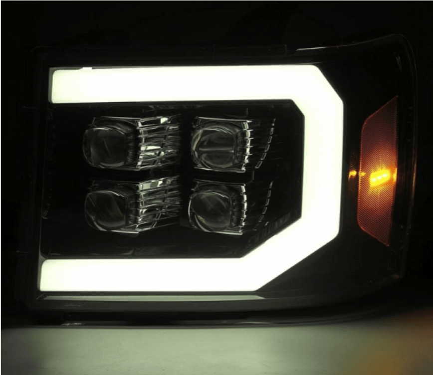 AlphaRex 880607 Nova - Series Chrome LED Projector Headlights - Southern Diesel Supply