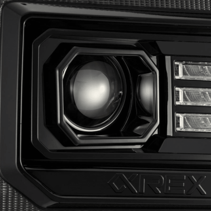 AlphaRex 880614 Luxx - Series Alpha - Black LED Projector Headlights - Southern Diesel Supply