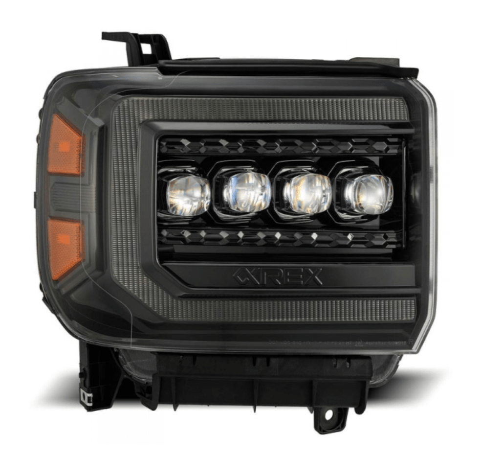 AlphaRex 880616 Nova - Series Alpha - Black LED Projector Headlights - Southern Diesel Supply