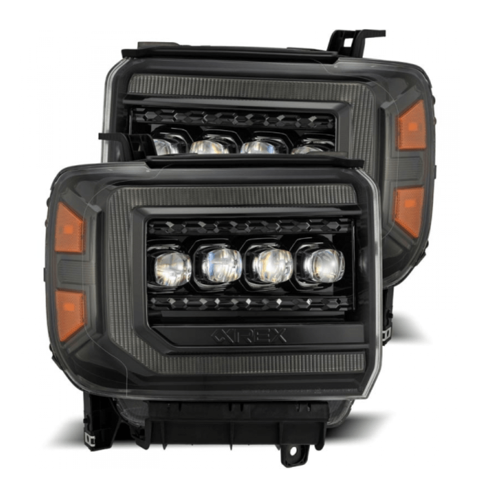 AlphaRex 880616 Nova - Series Alpha - Black LED Projector Headlights - Southern Diesel Supply