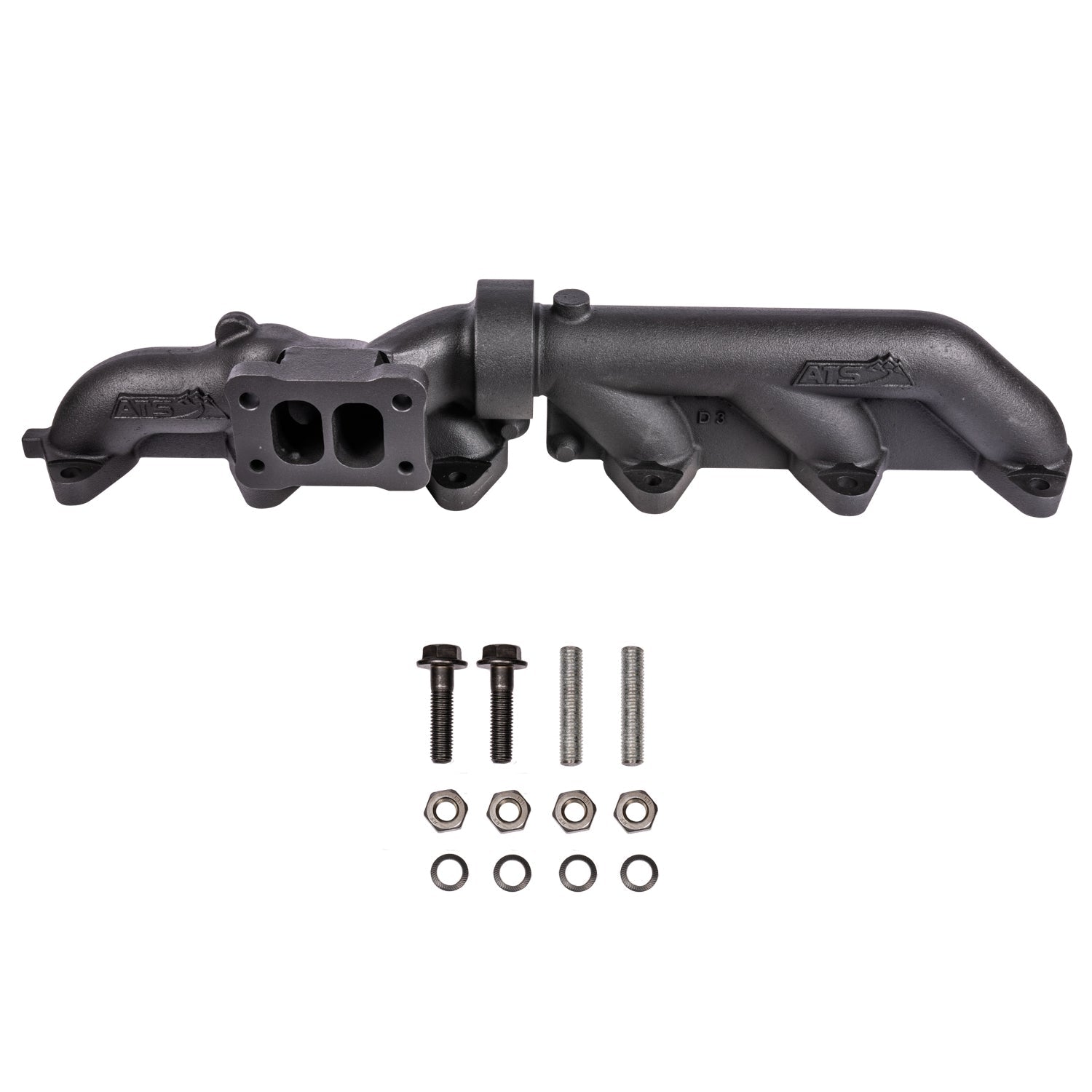ATS Diesel Performance ATS 204 - 910 - 2272 Pulse Flow Exhaust Manifold Kit Fits 2003 - 2007 5.9L Cummins 2 - Pc T3 With Turbo Flange Hardware - Southern Diesel Supply