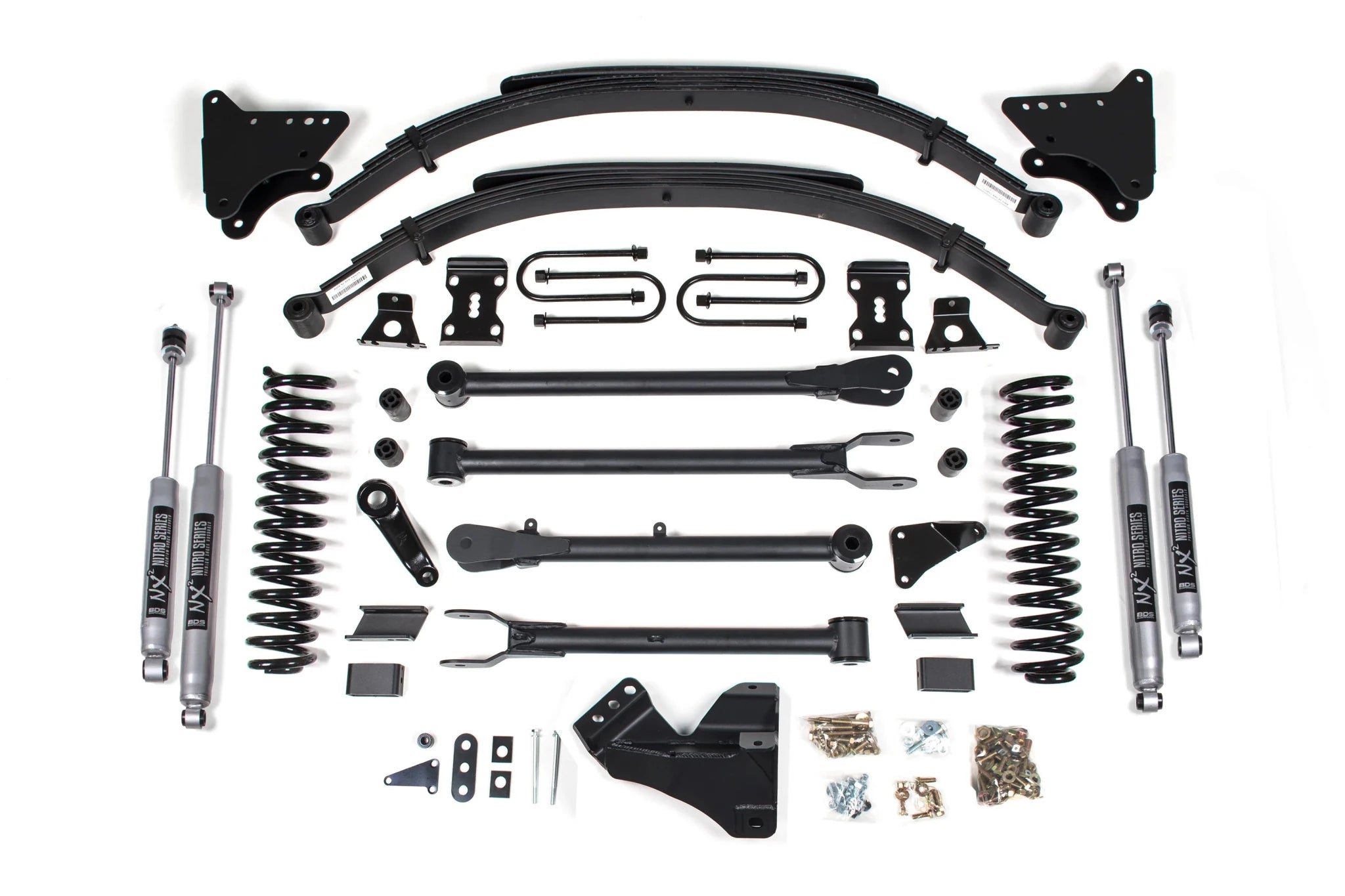 BDS Suspension 4 Inch Lift Kit w/ 4 - Link (2005 - 2007 Powerstroke 4WD) - Southern Diesel Supply