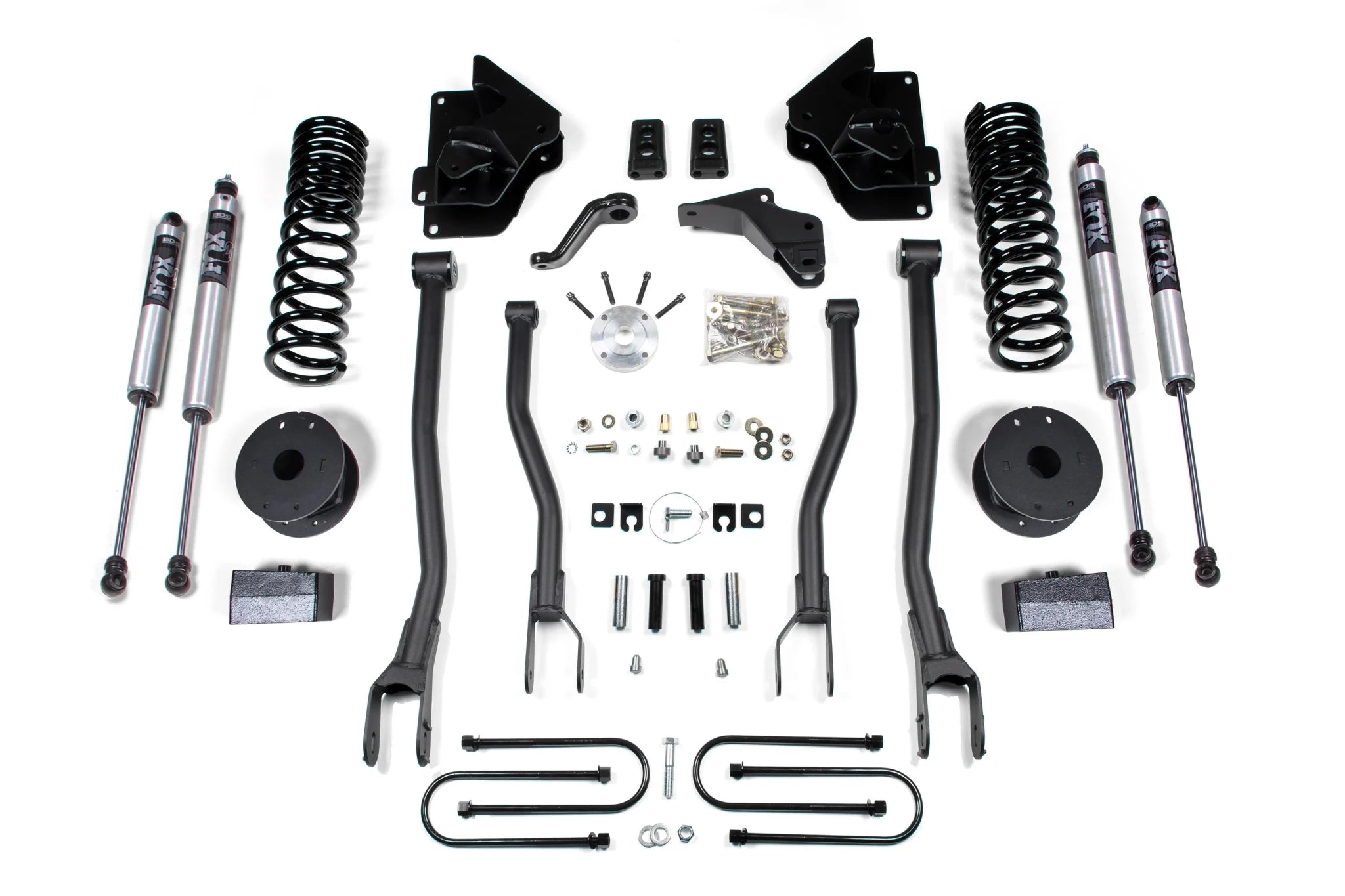 BDS Suspension 4 Inch Lift Kit w/ 4 - Link (2013 - 2018 3500 Cummins 4Wd, Rear Air Ride) - Southern Diesel Supply