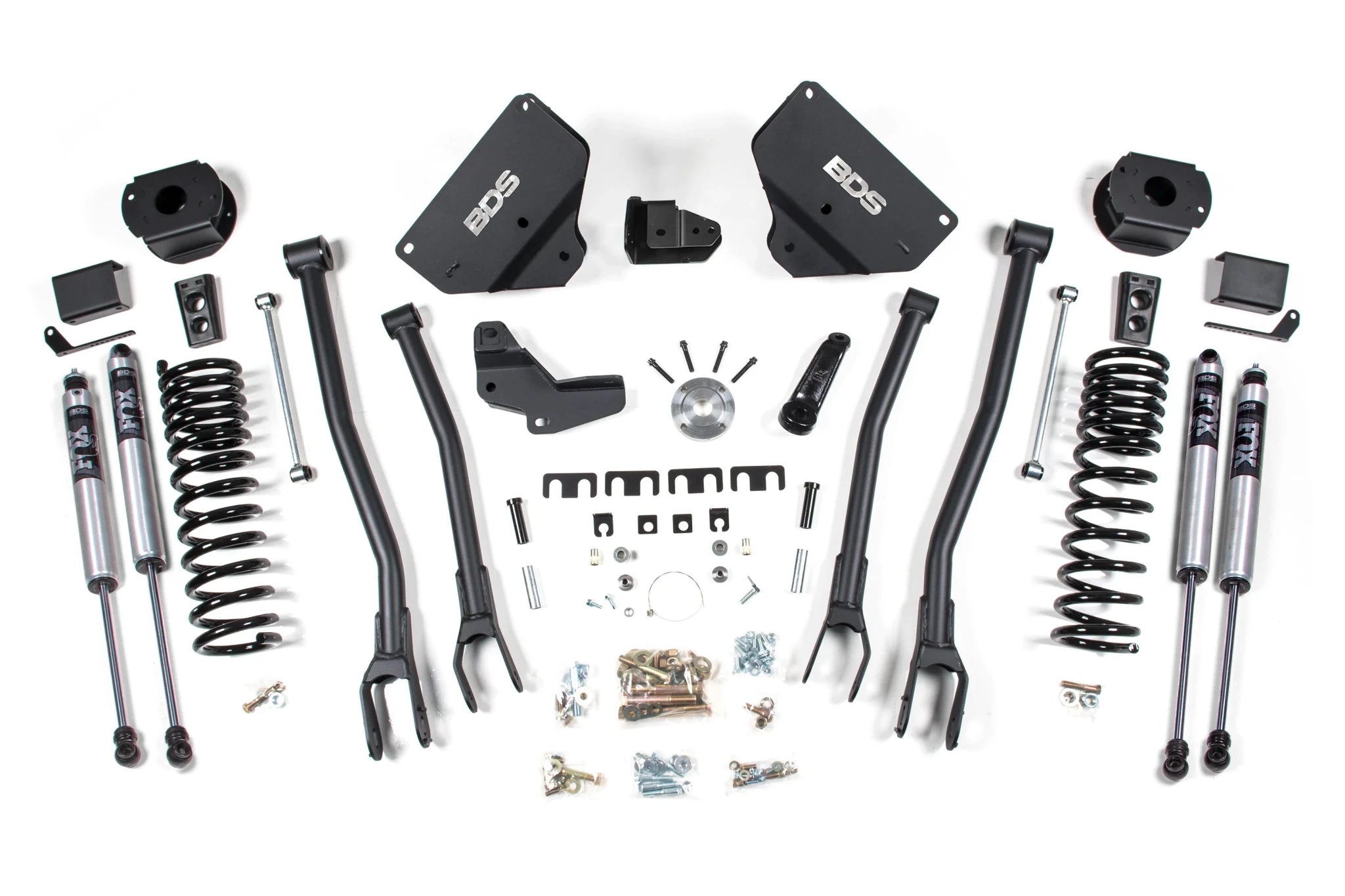 BDS Suspension 4 Inch Lift Kit w/ 4 - Link (2014 - 2018 2500 Cummins 4WD, Rear Air Ride) - Southern Diesel Supply