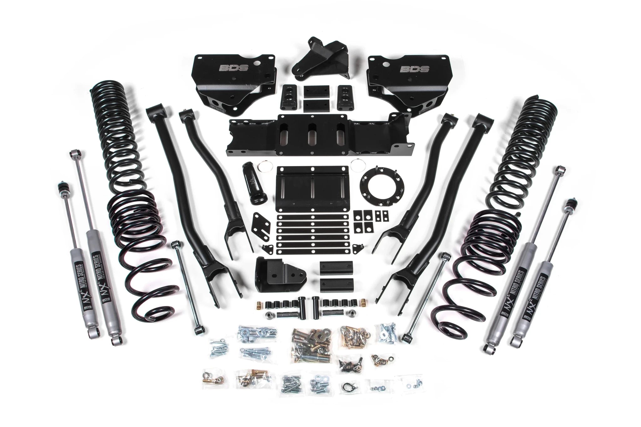 BDS Suspension 4 Inch Lift Kit w/ 4-Link (2019-2024 2500 6.7L Cummins 4WD) - Southern Diesel Supply