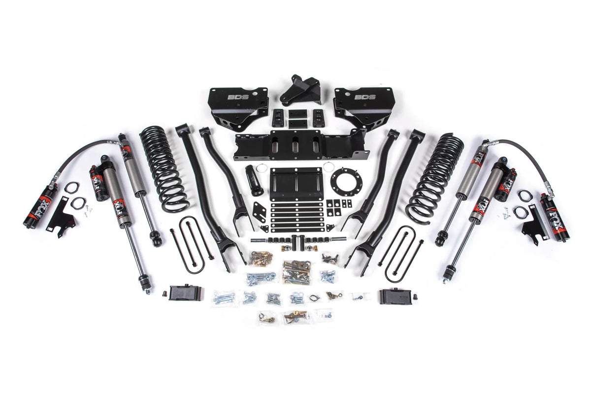 BDS Suspension 4 Inch Lift Kit w/ 4-Link (2019-2024 3500 6.7L Cummins 4WD) - Southern Diesel Supply