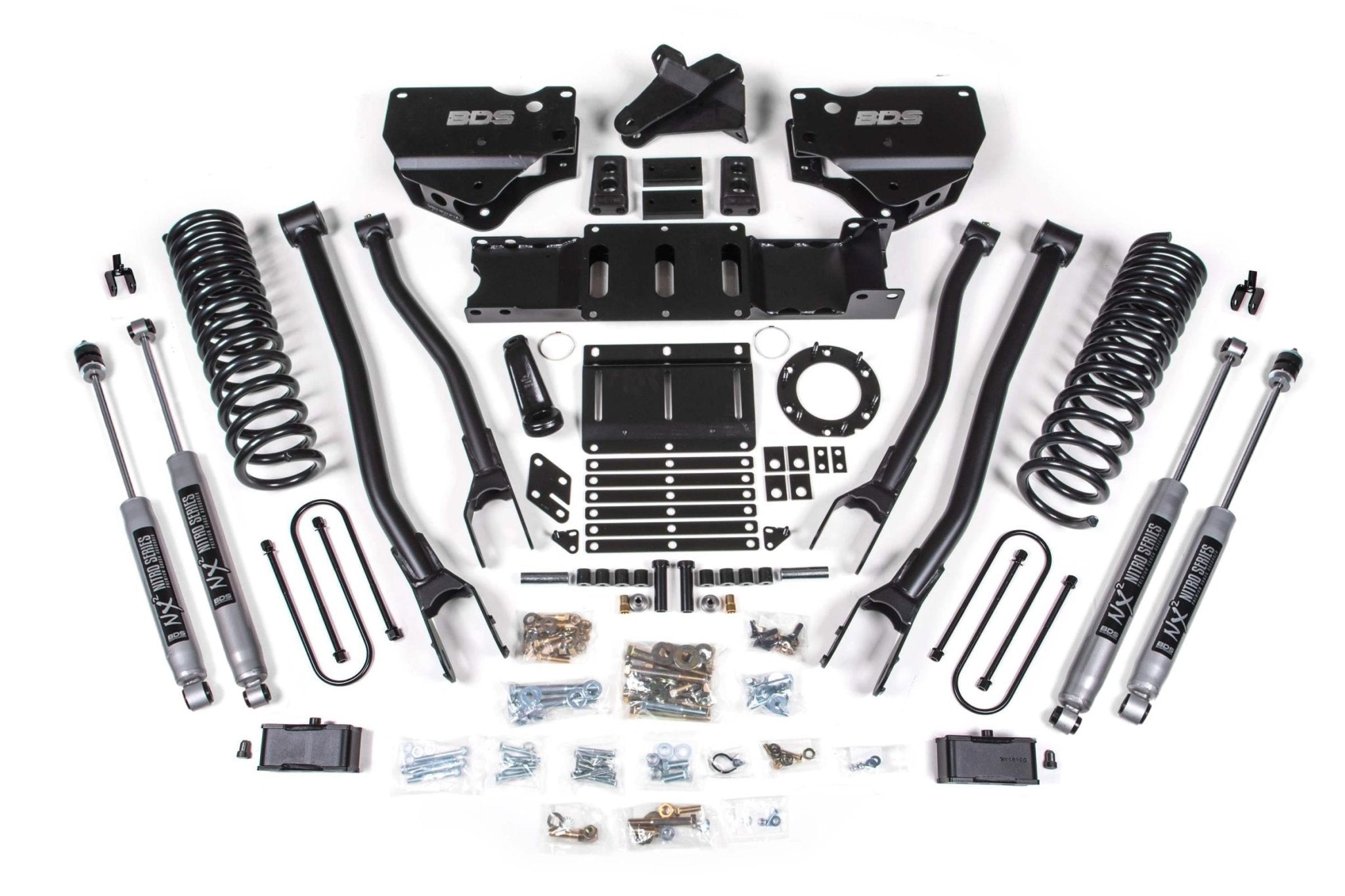 BDS Suspension 4 Inch Lift Kit w/ 4 - Link (2019 - 2024 3500 Cummins 4WD) - Southern Diesel Supply
