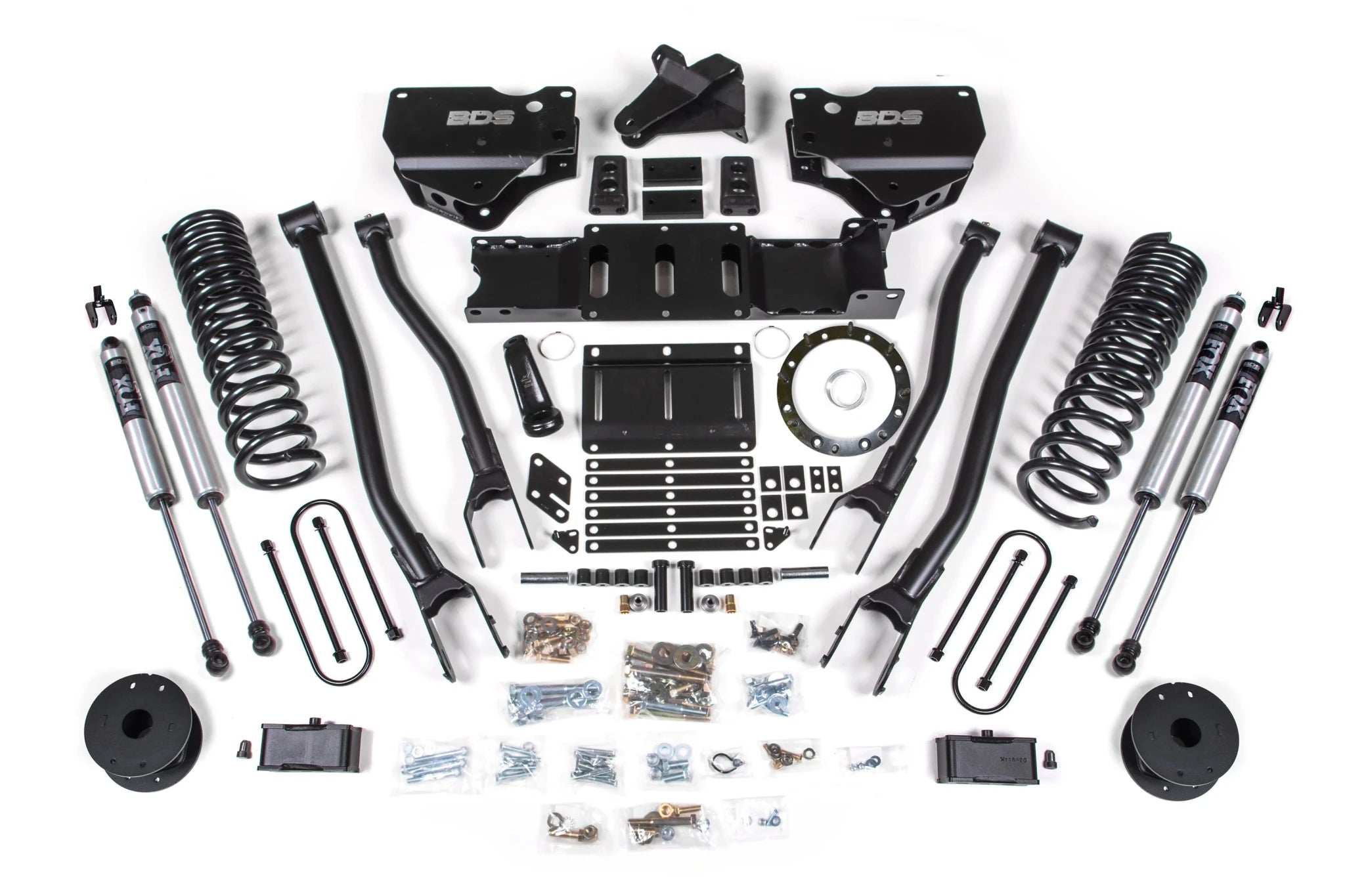 BDS Suspension 4 Inch Lift Kit w/ 4 - Link (2019 - 2024 3500 Cummins Rear Air Ride, 4WD) - Southern Diesel Supply