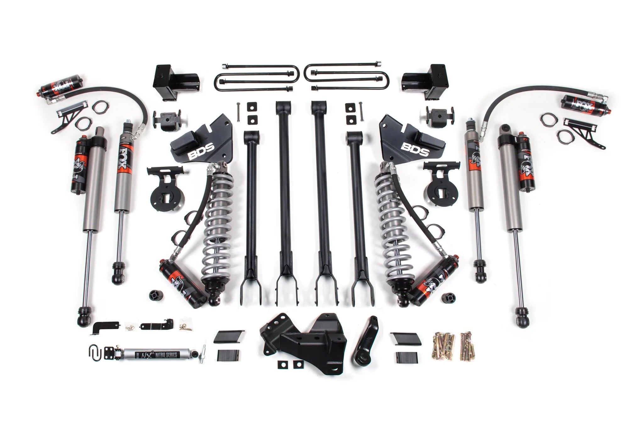 BDS Suspension 4 Inch Lift Kit w/ 4 - Link FOX 2.5 Performance Elite Coil - Over Conversion (2017 - 2019 Powerstroke 4WD) - Southern Diesel Supply