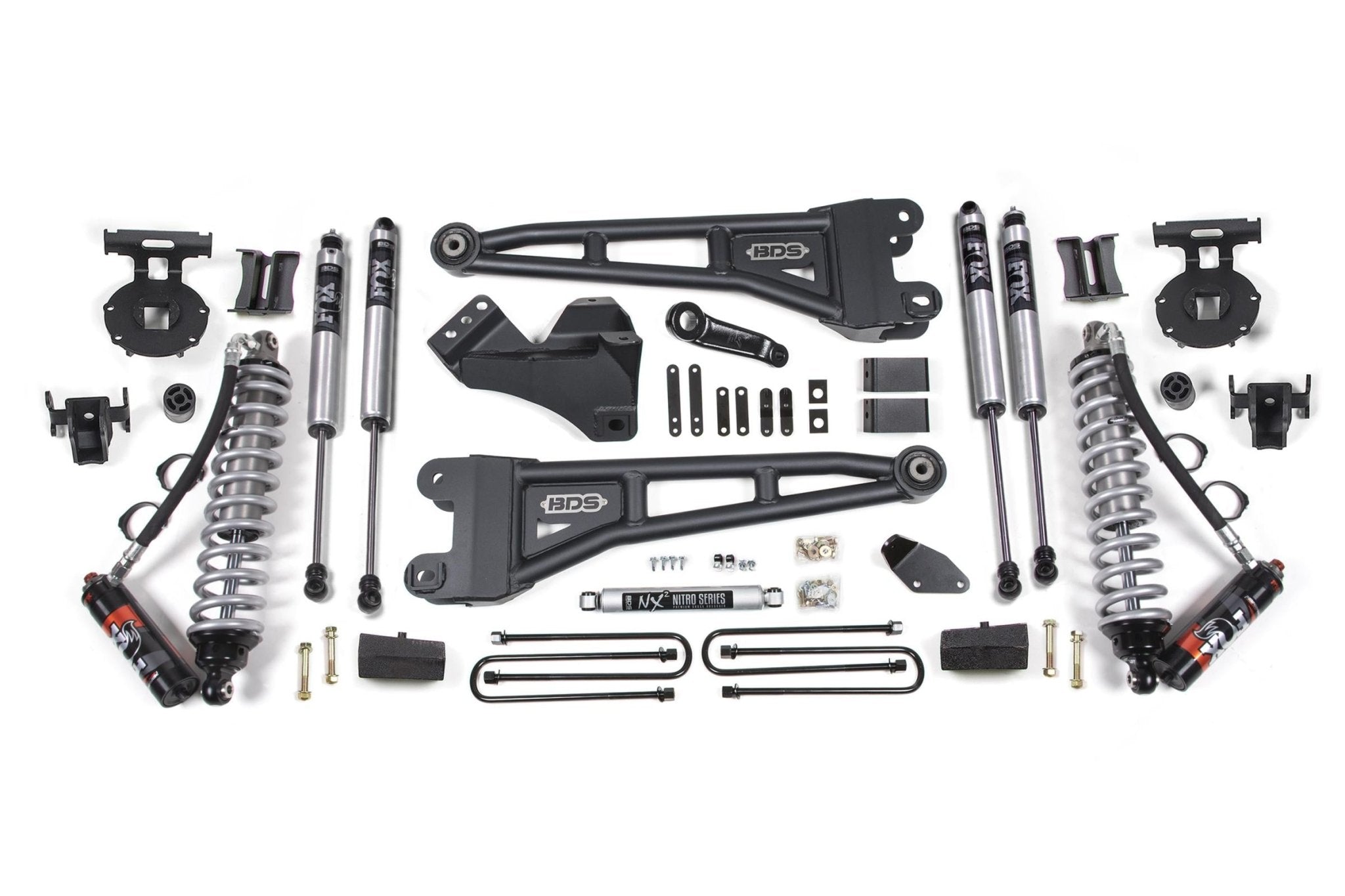 BDS Suspension 4 Inch Lift Kit w/ Radius Arm FOX 2.5 Performance Elite Coil - Over Conversion (2005 - 2007 Powerstroke 4WD) - Southern Diesel Supply