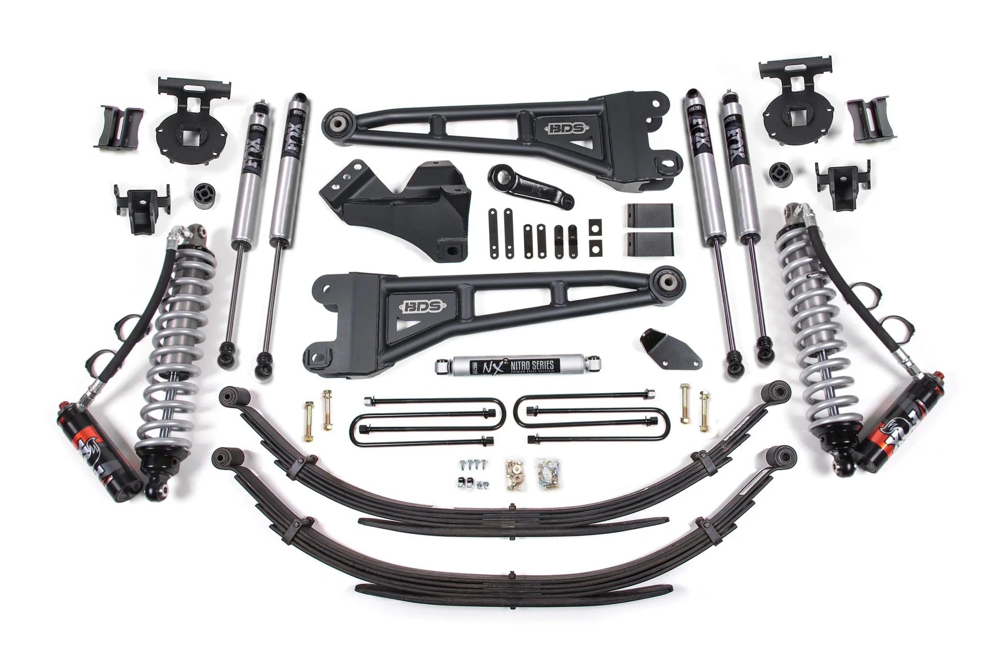 BDS Suspension 4 Inch Lift Kit w/ Radius Arm FOX 2.5 Performance Elite Coil - Over Conversion (2008 - 2010 Powerstroke 4WD) - Southern Diesel Supply