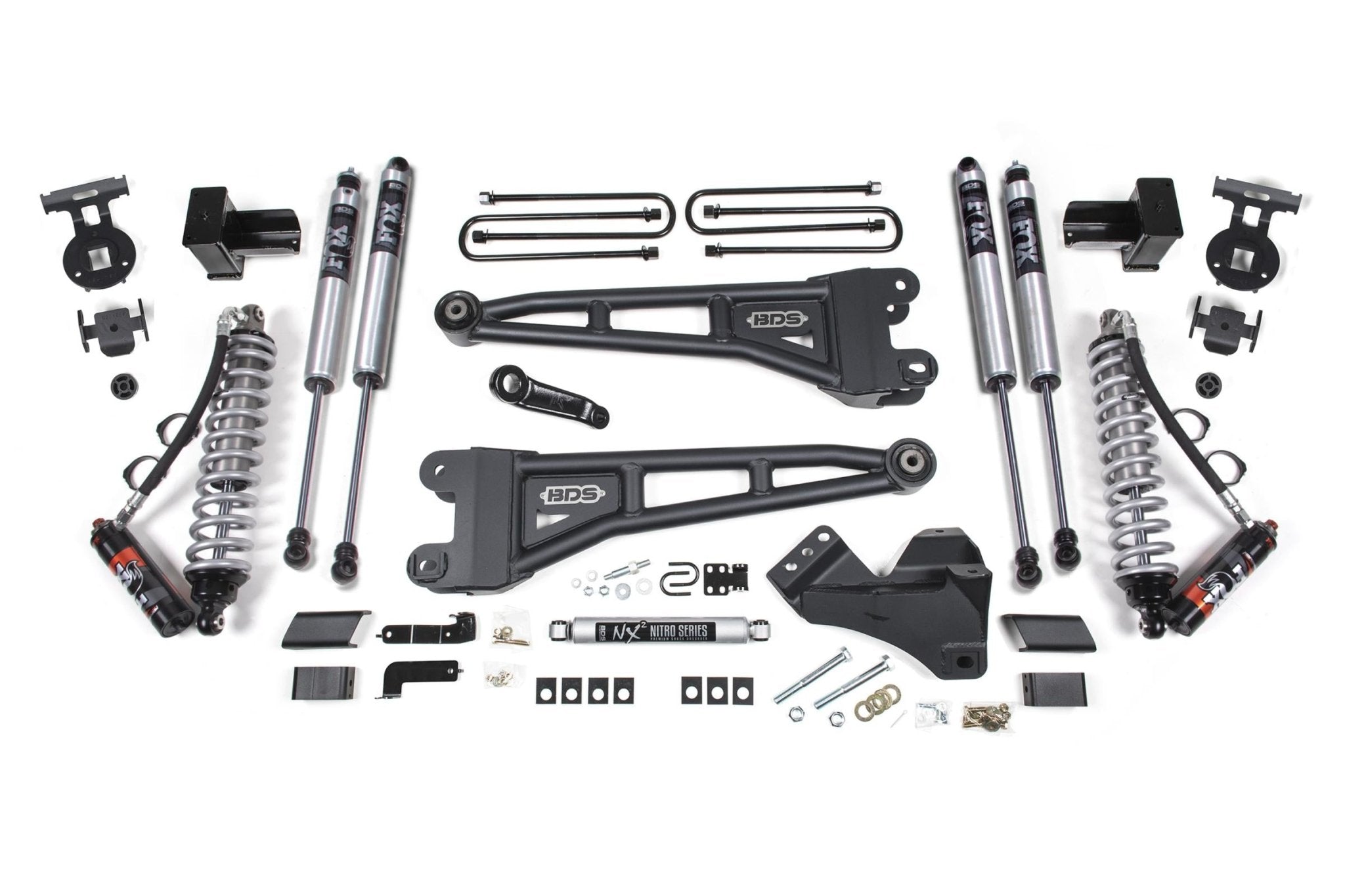 BDS Suspension 4 Inch Lift Kit w/ Radius Arm FOX 2.5 Performance Elite Coil - Over Conversion (2017 - 2019 Powerstroke DRW 4WD) - Southern Diesel Supply