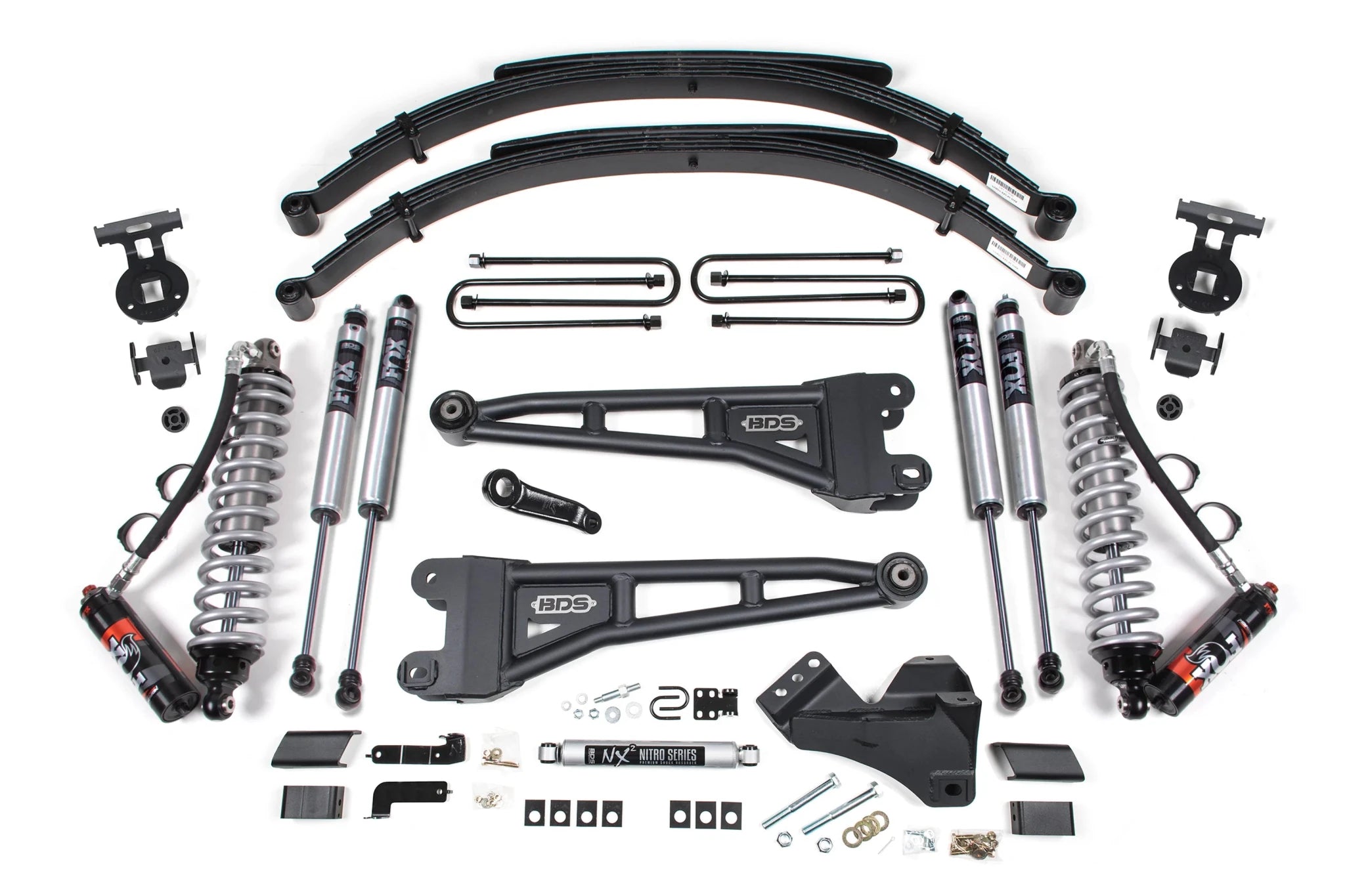 BDS Suspension 4WD 4 Inch Lift Kit w/ Radius Arm FOX 2.5 Performance Elite Coil - Over Conversion Shocks (2017 - 2019 PowerStroke) - Southern Diesel Supply