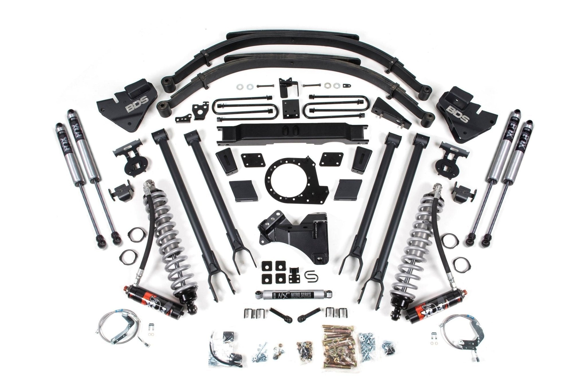 BDS Suspension 4WD 9 inch Inch Lift Kit w/ 4 - Link FOX 2.5 Performance Elite Coil - Over Conversion (202 - 2022 Powerstroke) - Southern Diesel Supply