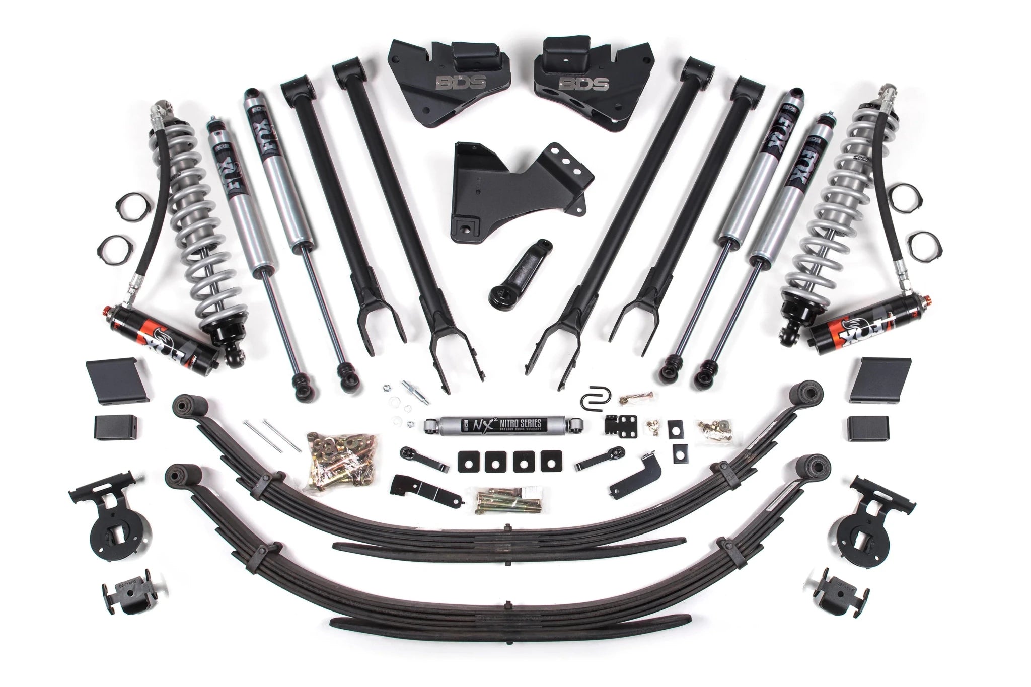 BDS Suspension 5 Inch Lift Kit w/ 4 - Link FOX 2.5 Performance Elite Coil - Over Conversion (2020 - 2022 Powerstroke 4WD) - Southern Diesel Supply