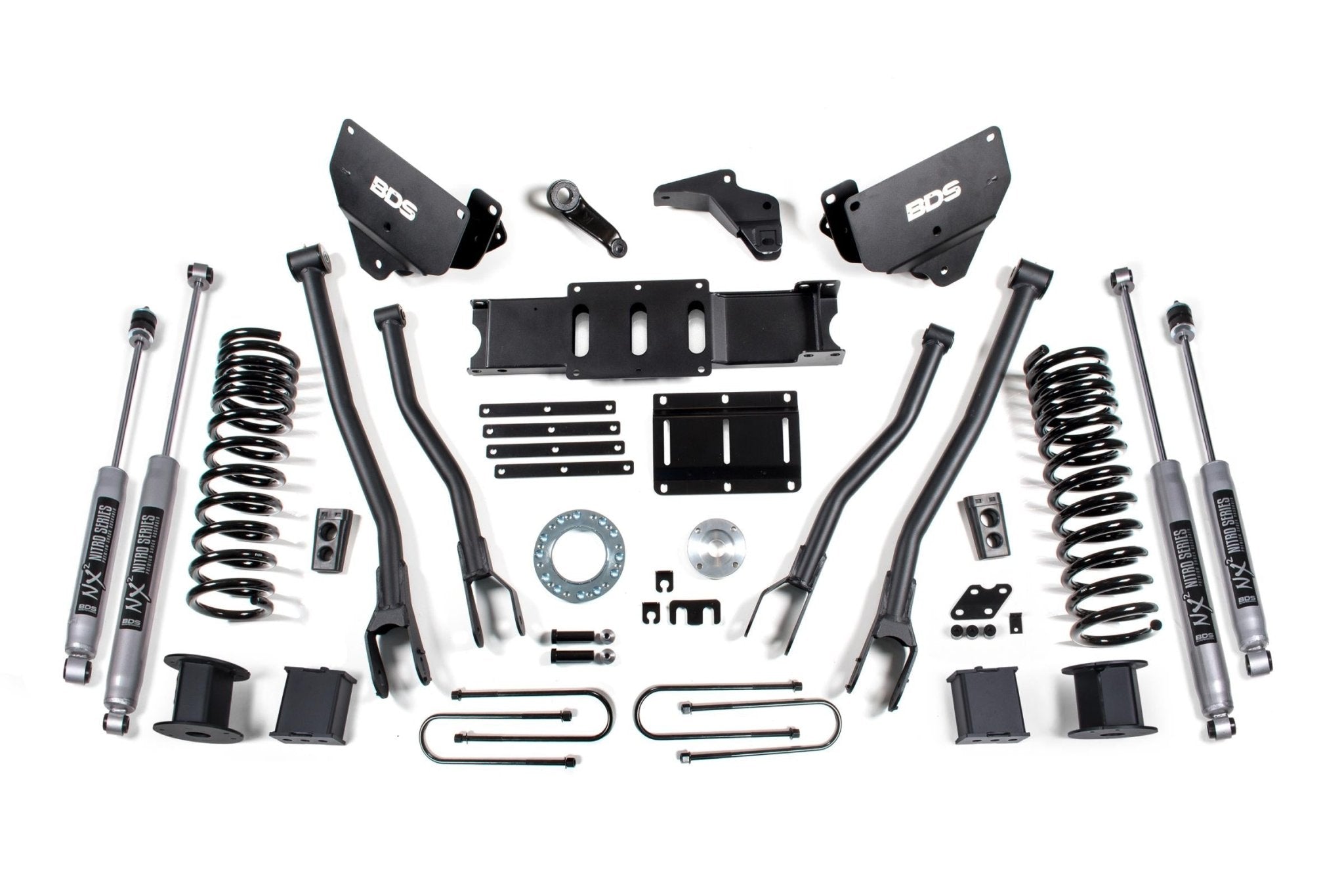BDS Suspension 6 Inch Lift Kit w/ 4 - Link (2013 - 2018 3500 Cummins 4WD, Rear Air Ride) - Southern Diesel Supply