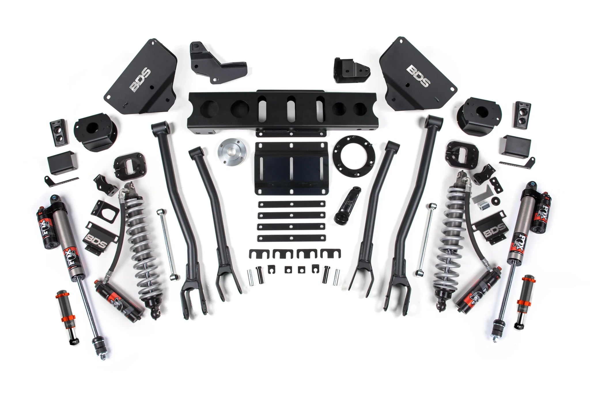 BDS Suspension 6 Inch Lift Kit w/ 4-Link FOX 2.5 Coil-Over Conversion (2014-2018 2500 6.7L Cummins 4WD) - Southern Diesel Supply