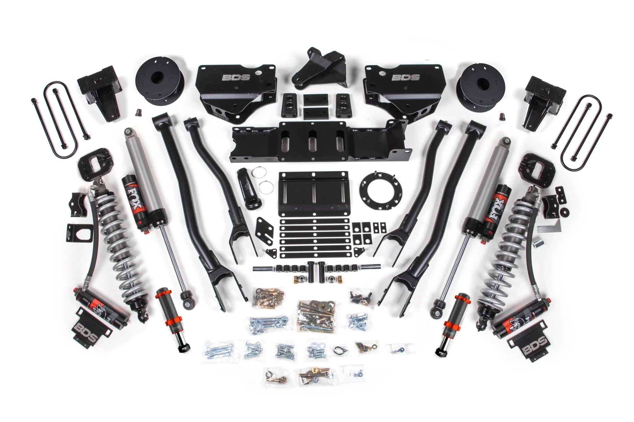 BDS Suspension 6 Inch Lift Kit w/ 4-Link | FOX 2.5 Coil-Over Conversion (2019-2024 3500 6.7L Cummins 4WD) - Southern Diesel Supply