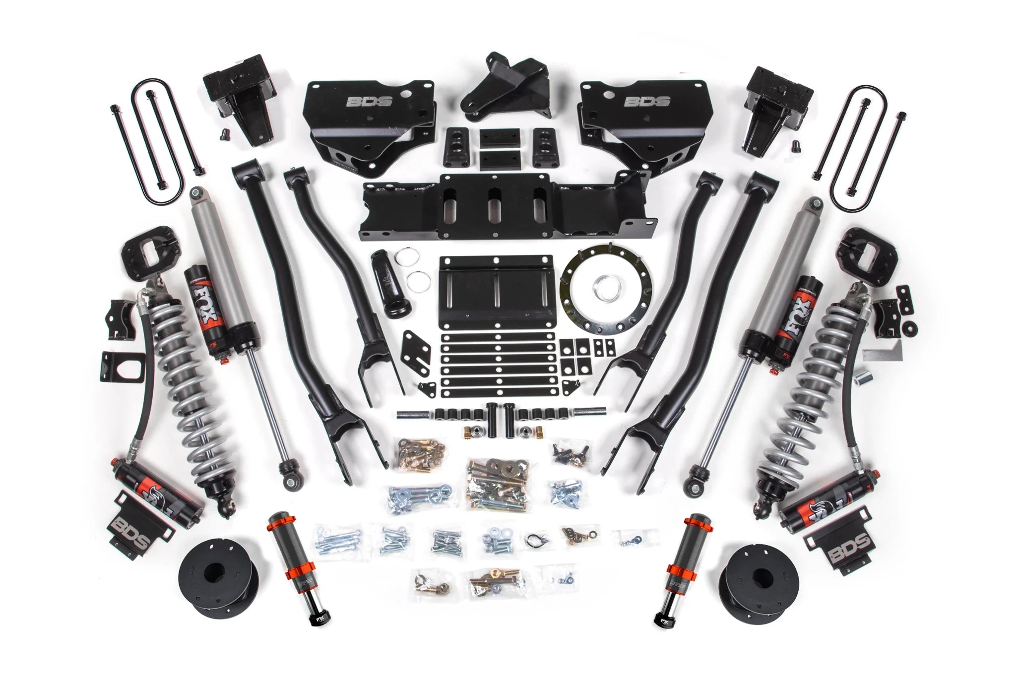 BDS Suspension 6 Inch Lift Kit w/ 4-Link | FOX 2.5 Coil-Over Conversion (2019-2024 3500 6.7L Cummins 4WD) - Southern Diesel Supply