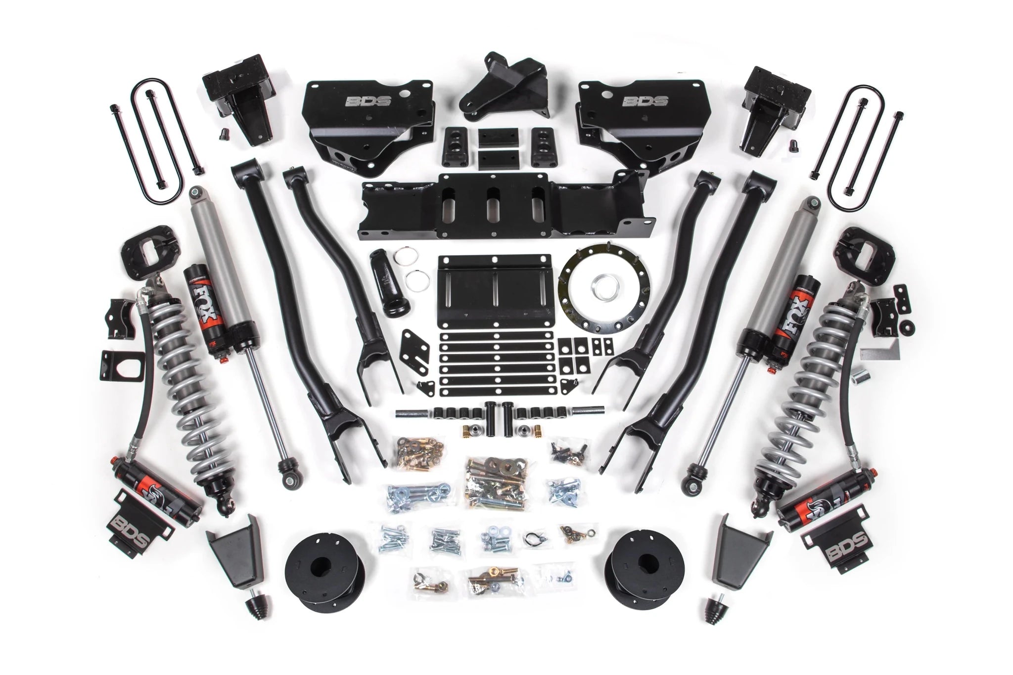 BDS Suspension 6 Inch Lift Kit w/ 4-Link | FOX 2.5 Coil-Over Conversion (2019-2024 3500 6.7L Cummins 4WD) - Southern Diesel Supply