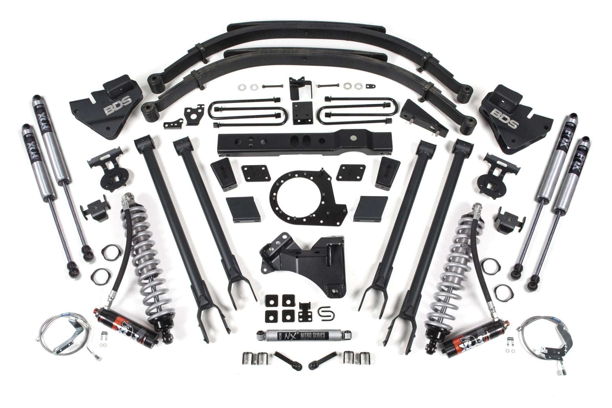 BDS Suspension 8 Inch Lift Kit w/ 4 - Link FOX 2.5 Performance Elite Coil - Over Conversion (2017 - 2019 Powerstroke 4WD) - Southern Diesel Supply