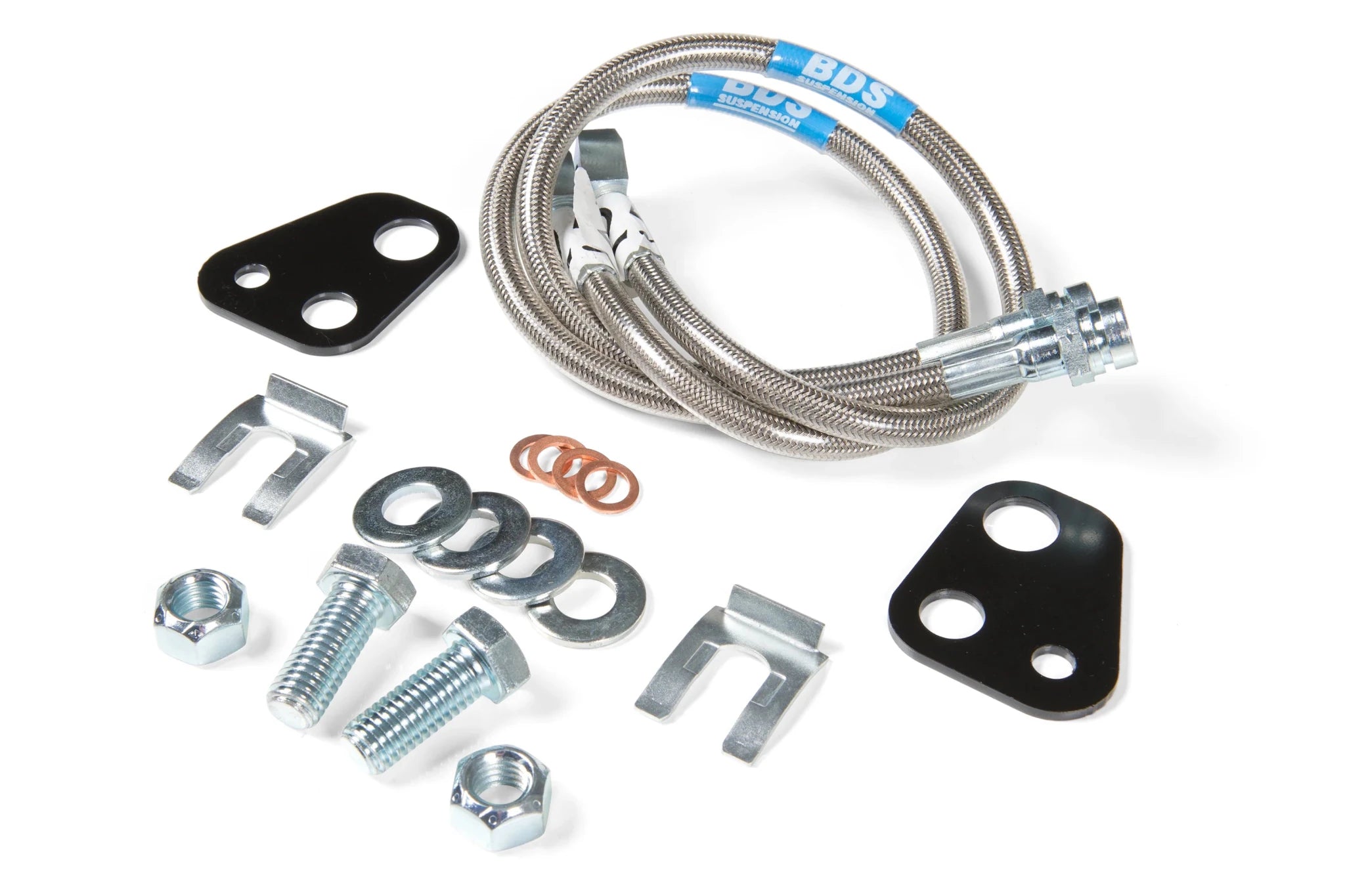 BDS Suspension Front Brake Line Set Fits 6 Inch Lift (2014-2017 3.0L Cummins 4WD) - Southern Diesel Supply
