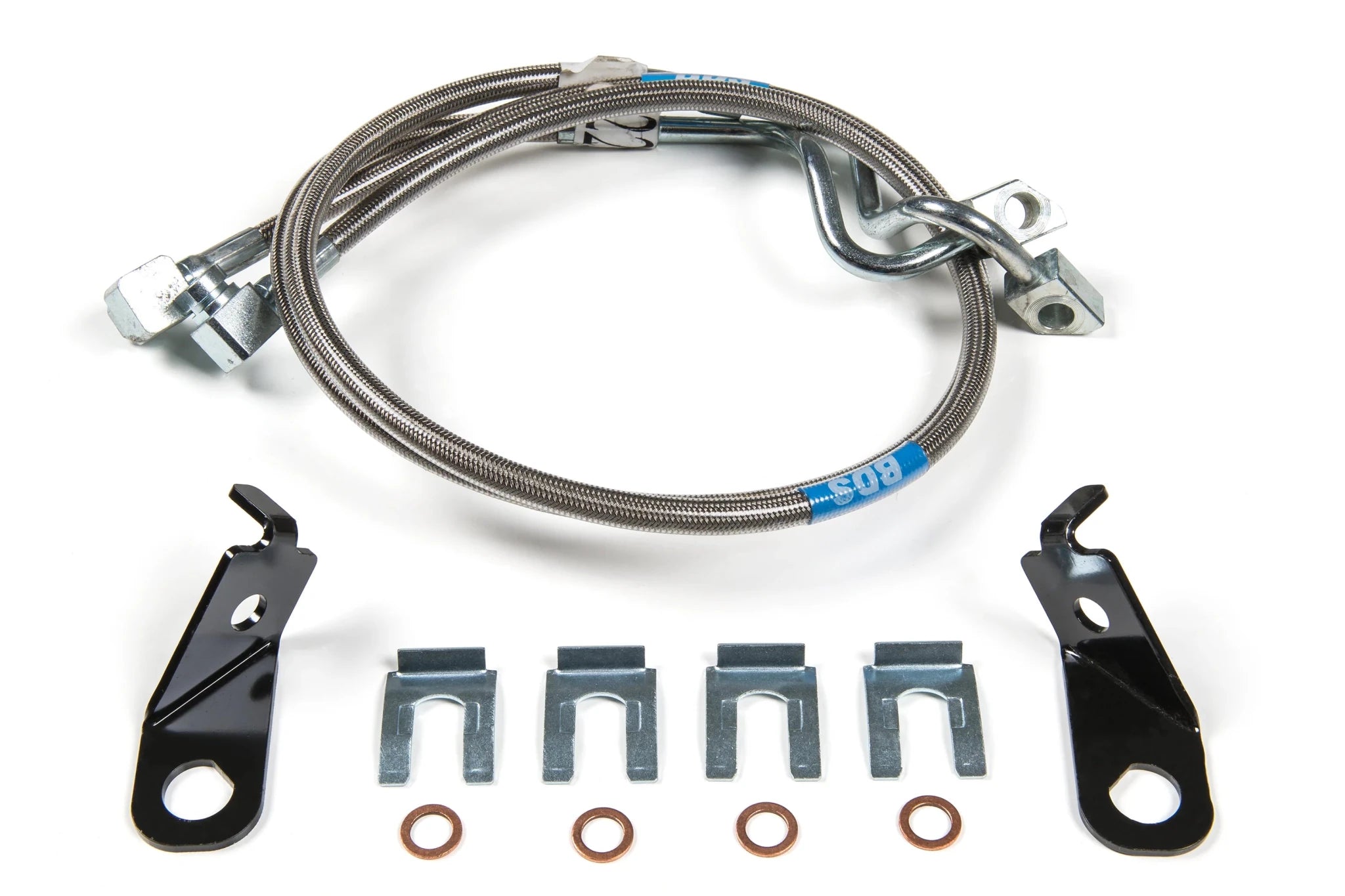 BDS Suspension Front Brake Line Set for 4-8 Inch Lift (2011-2015 6.7L PowerStroke 4WD) - Southern Diesel Supply