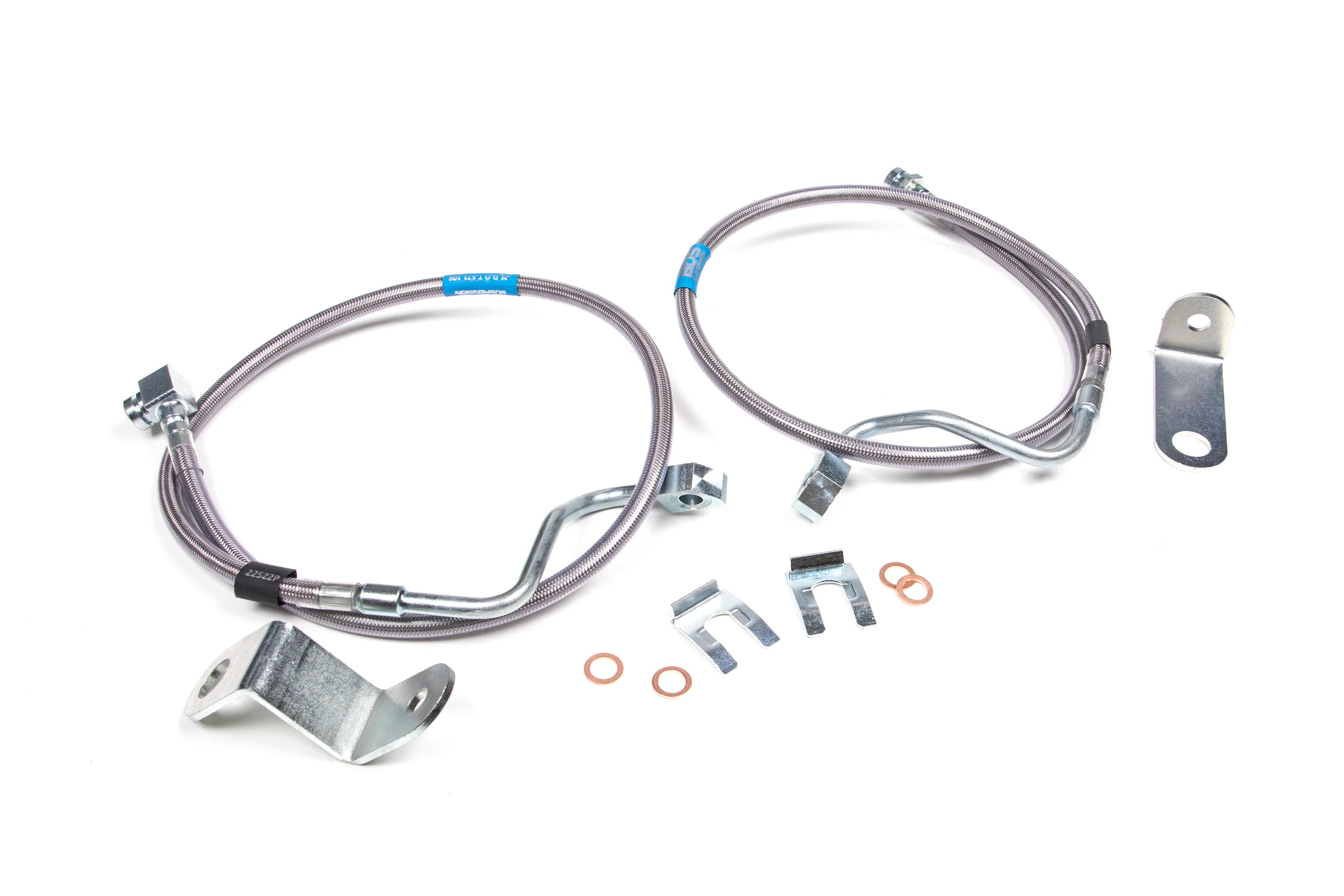 BDS Suspension Front Brake Line Set for 6-8 Inch Lift (2005-2007 6.0L PowerStroke 4WD)