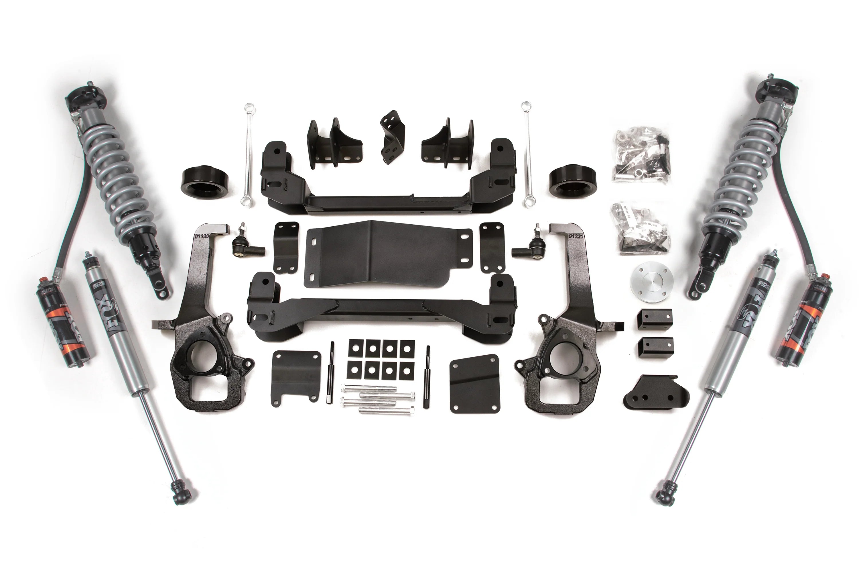 BDS Suspension 4 Inch Lift Kit FOX 2.5 Performance Elite Coilover (2014-2018 3.0L Cummins 4WD)