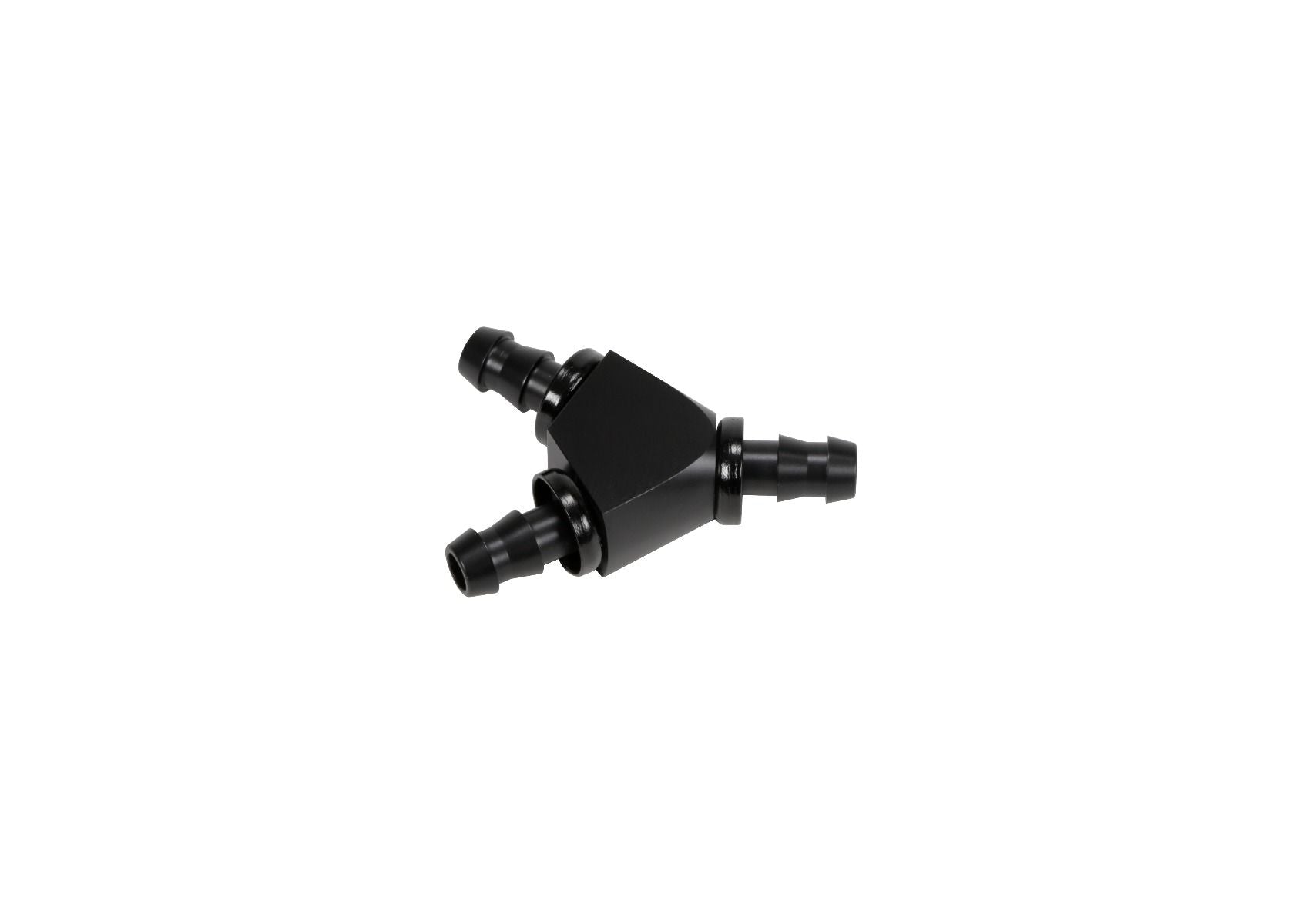 Fleece FPE - FIT - Y06 - BLK 3/8 Inch Black Anodized Aluminum Y Barbed Fitting (For - 6 Pushlock Hose) - Southern Diesel Supply