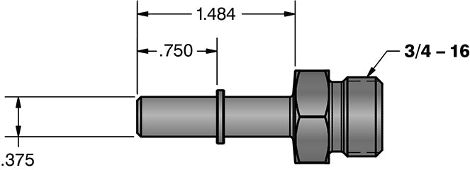 Fleece Performance Engineering | Fleece FPE - 34551 - A 3/8 Inch Quick Connect to 3/4 Inch - 16 O - ring ( - 8AN) | Lines and Hose - Southern Diesel Supply