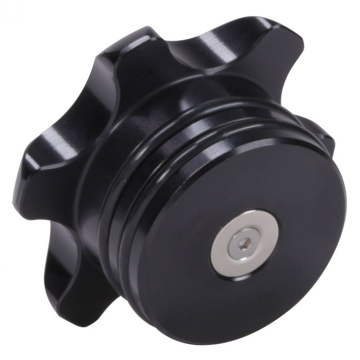 Fleece Performance Engineering | Fleece FPE - FC - 1316 - BLK Black Anodized Billet Fuel Cap (2013 - 2018 3.0L Cummins) | Fuel System - Southern Diesel Supply