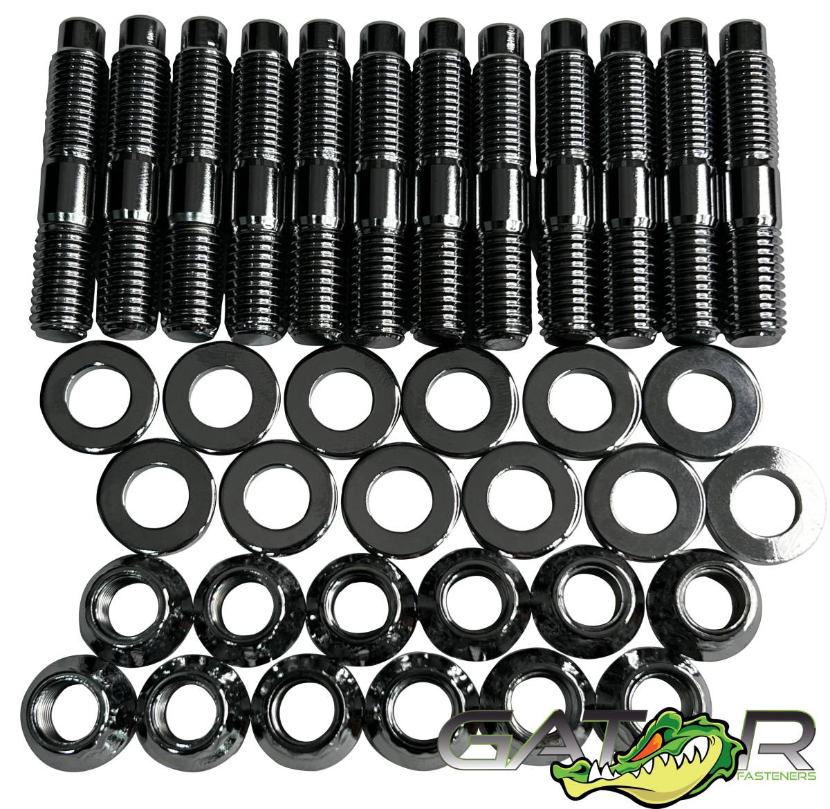 Gator Fasteners EMSK5967C - CR Heavy Duty Exhaust Manifold Stud Kit (Chrome) (1994 - 2025 Cummins) - Southern Diesel Supply