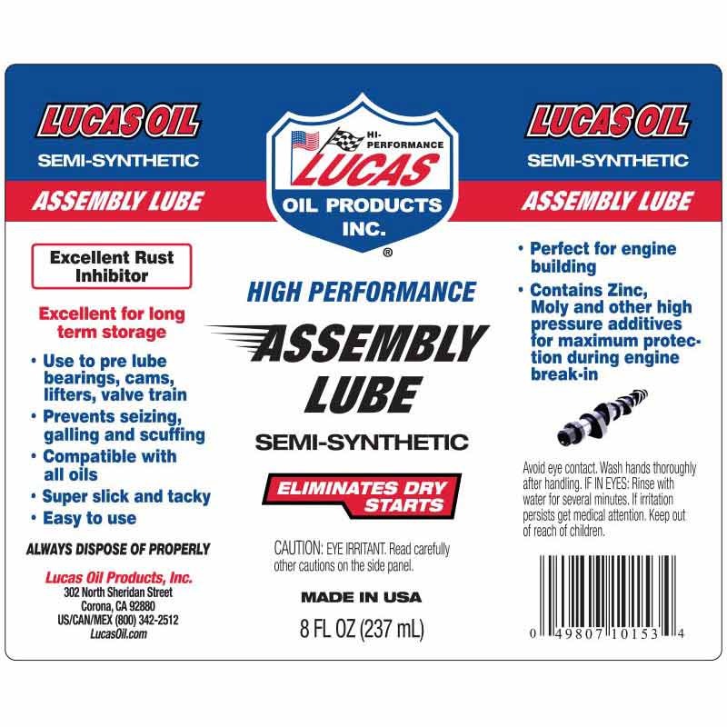 Lucas Oil 10153 Semi - Synthetic Assembly Lube - Southern Diesel Supply