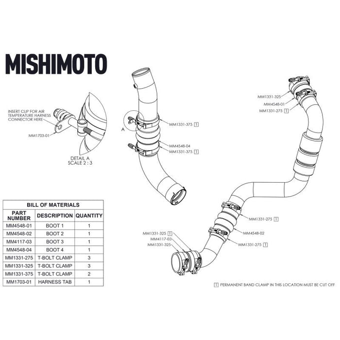 Mishimoto MMBK - DMAX - 17 Factory - Fit Boot Kit (2017 - 2019 Duramax) - Southern Diesel Supply