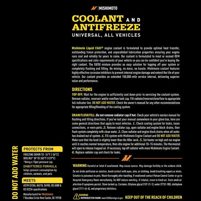 Mishimoto MMRA - LC - EG - YW Pre - Mixed Liquid Chill Coolant (Yellow) - Southern Diesel Supply