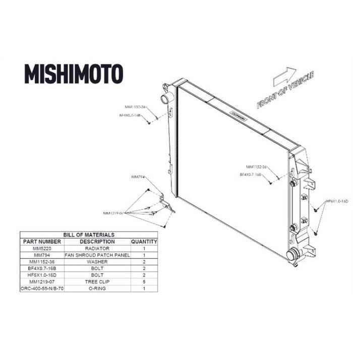 Mishimoto MMRAD - DMAX - 17 Aluminum Performance Radiator (2017 - 2019 Duramax) - Southern Diesel Supply