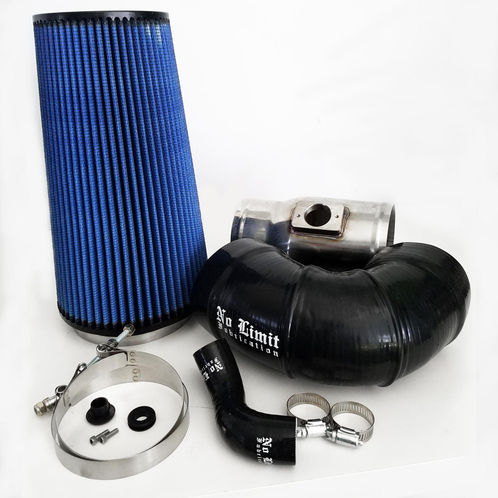 No Limit Fabrication 6.4 Cold Air Intake 08 - 10 Ford Super Duty Power Stroke Polished Oiled Filter No Limit Fabrication - Southern Diesel Supply