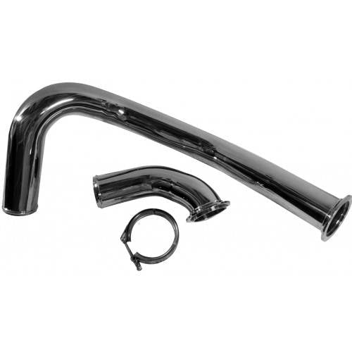 No Limit Fabrication 6.4 Hot Pipe Black Stainless No Limit Fabrication - Southern Diesel Supply