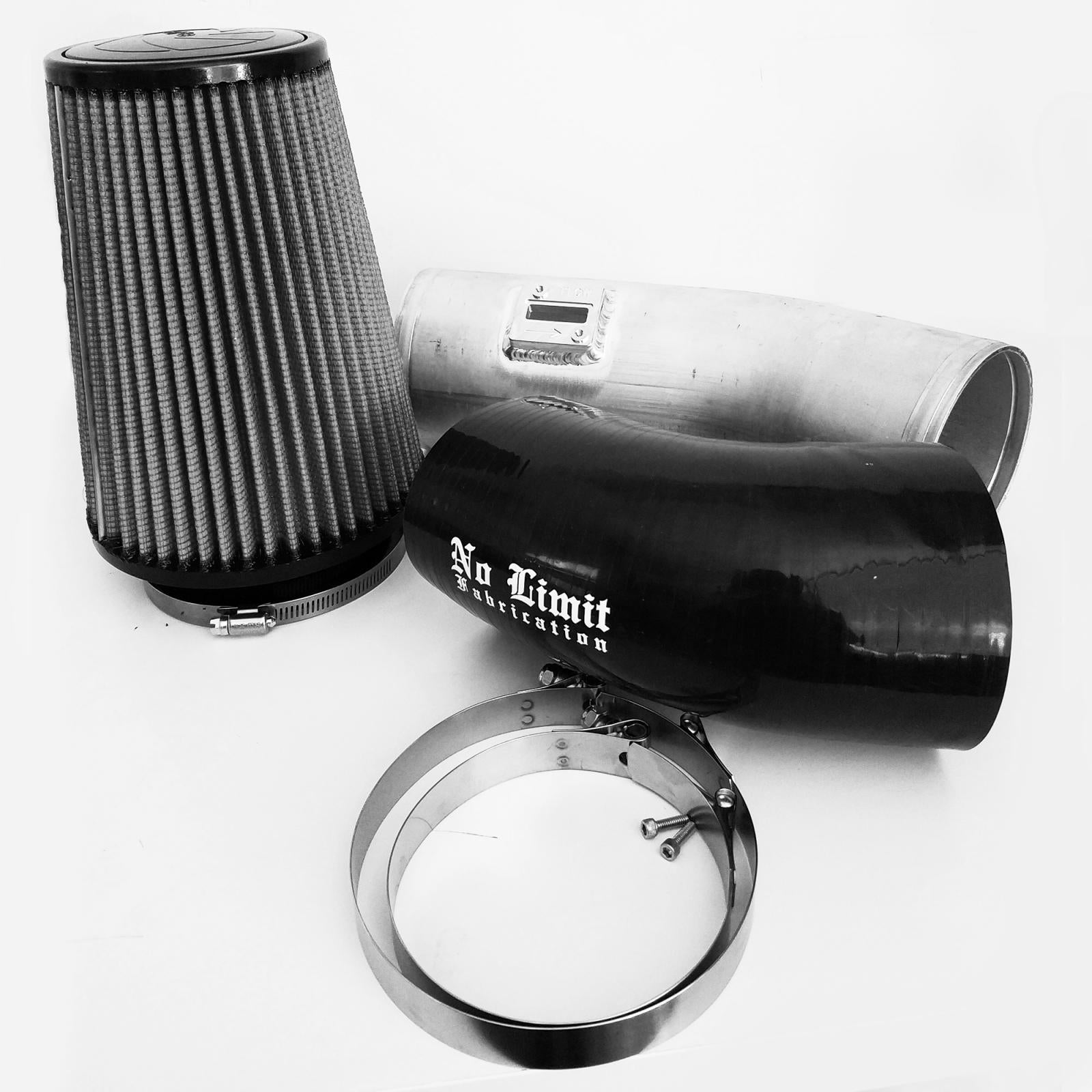 No Limit Fabrication 6.7 Cold Air Intake 11 - 16 Ford Super Duty Power Stroke Black Dry Filter Stage 1 No Limit Fabrication - Southern Diesel Supply