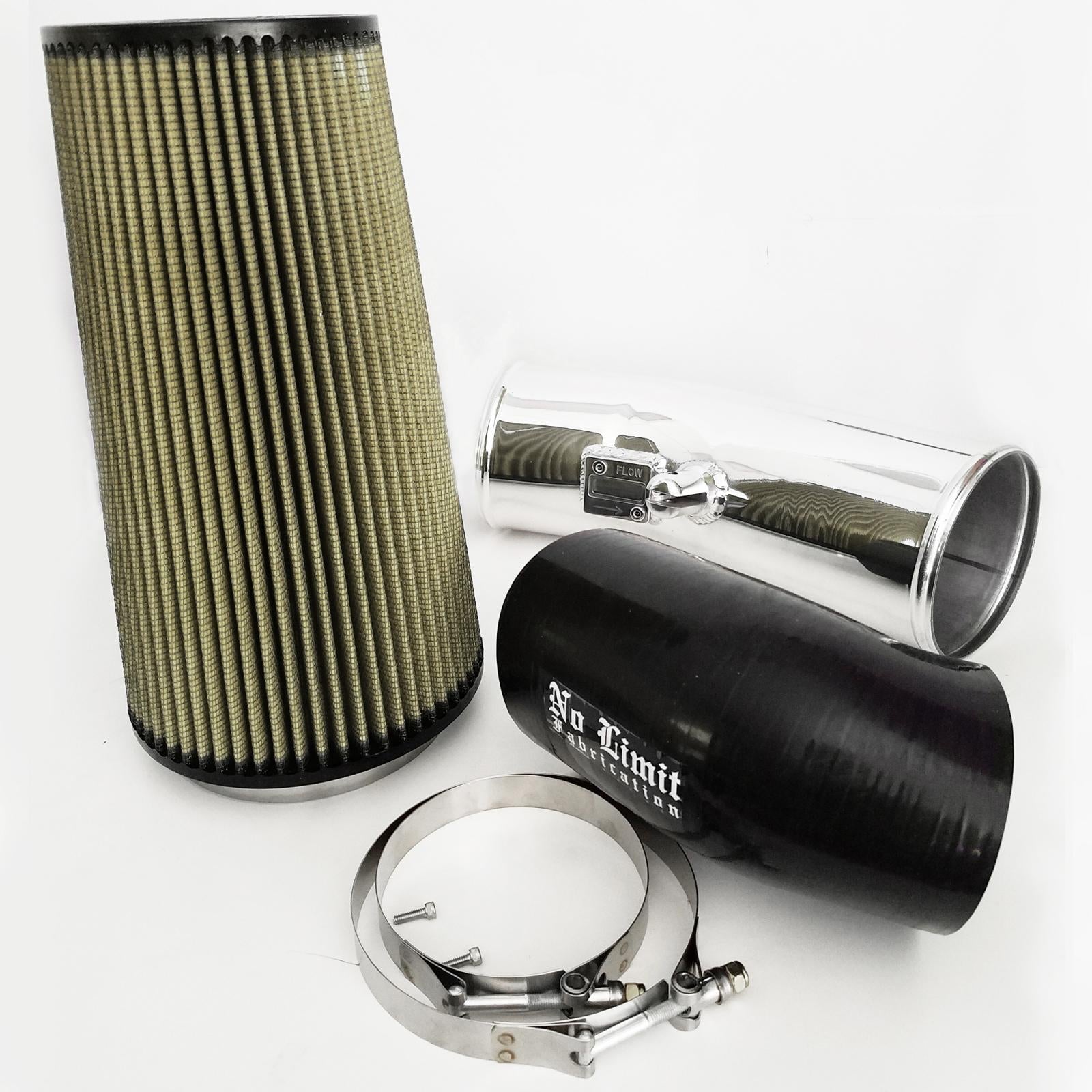 No Limit Fabrication 6.7 Cold Air Intake Polished PG7 Filter 2017 - Present No Limit Fabrication - Southern Diesel Supply