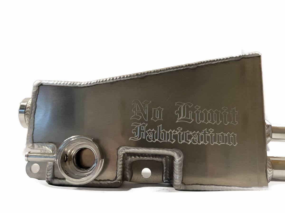 No Limit Fabrication Factory Replacement Secondary Coolant Tank For 2017 - Present Ford 6.7 PowerStroke, Raw Finish No Limit Fabrication - Southern Diesel Supply