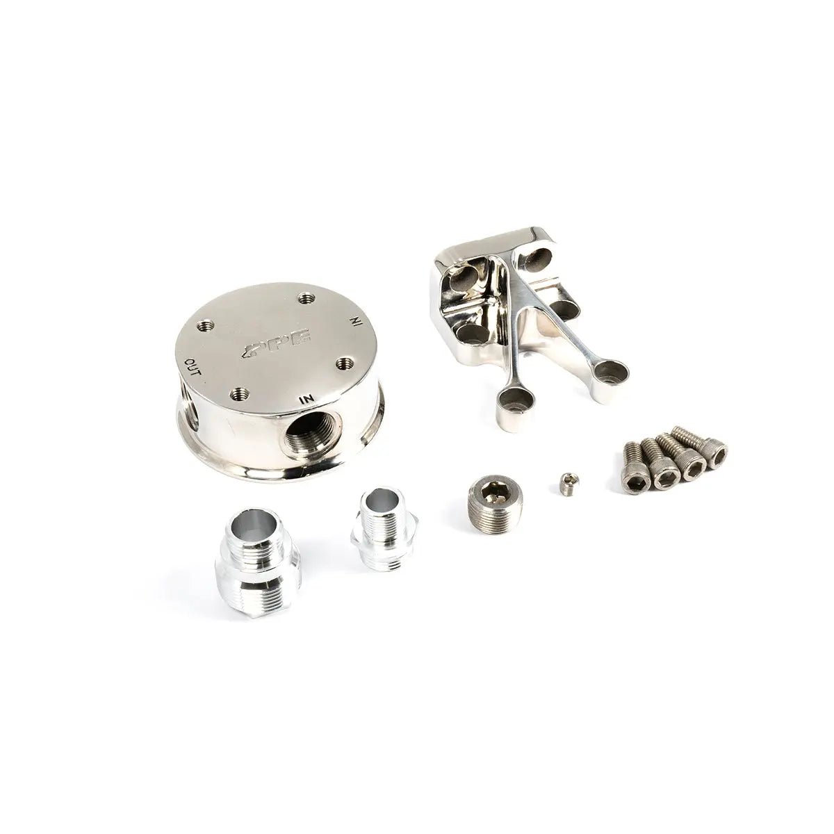 PPE 114002000 304 Stainless Steel Remote Filter Mount (2001 - 2010 Duramax) - Southern Diesel Supply