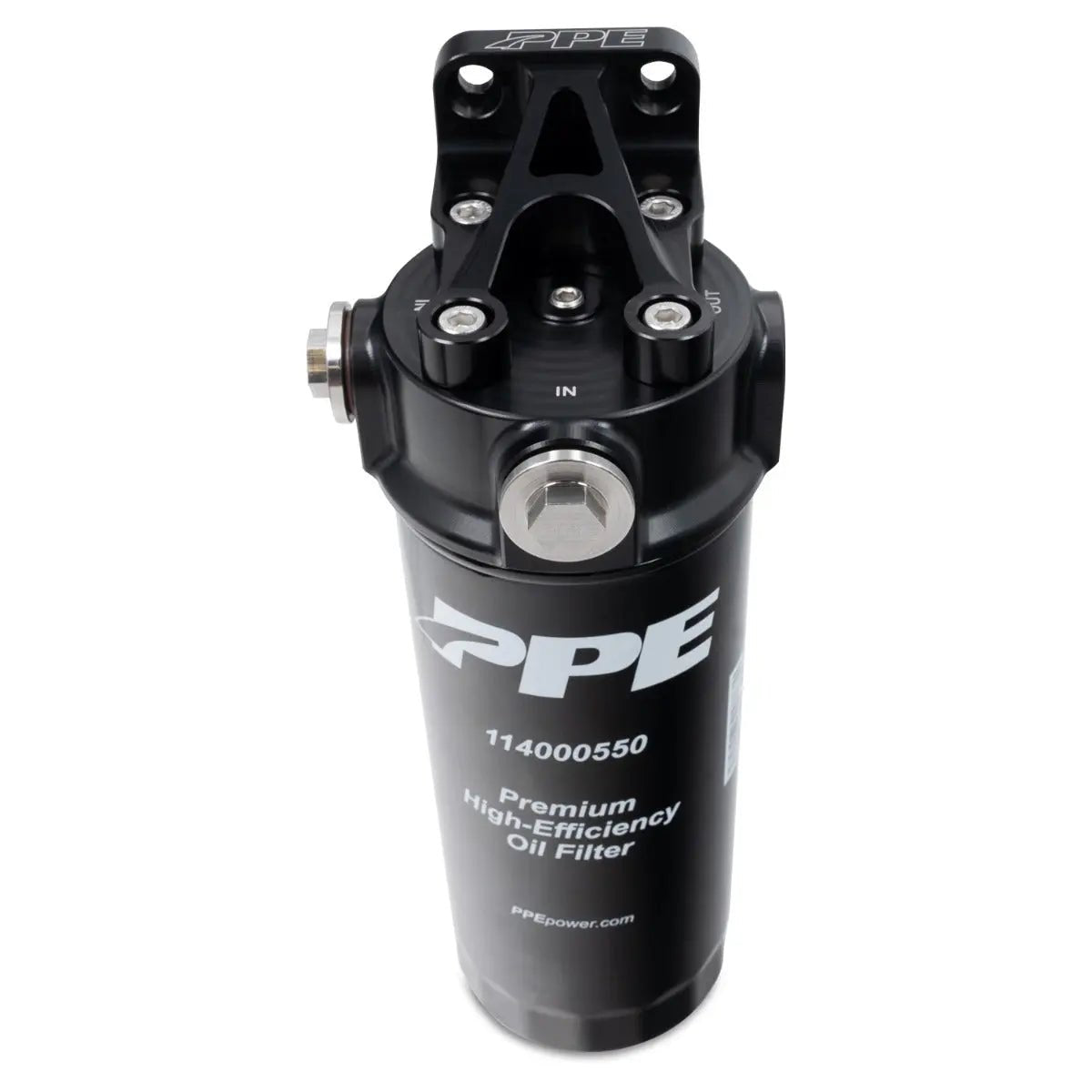 PPE 114002100 Aluminum Billet Remote Oil Filter Mount Kit (2001 - 2019 Duramax) - Southern Diesel Supply