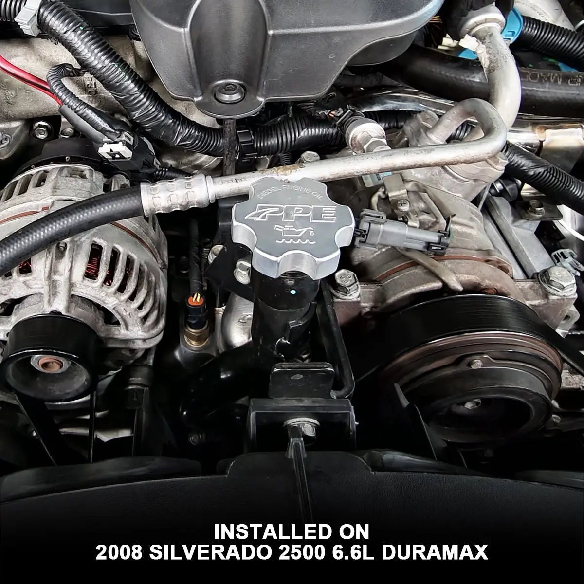 PPE 114003000 Billet Aluminum Engine Oil Filler Cap (2001 - 2016 Duramax) - Southern Diesel Supply